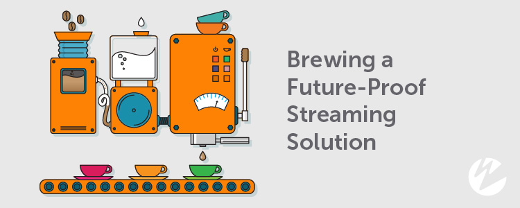 Coffee brewing setup as metaphor for streaming workflow components