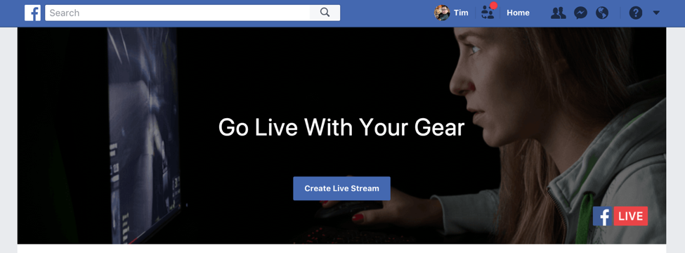 Facebook Live Create Portal