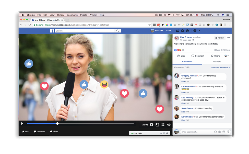 Facebook Live News Report