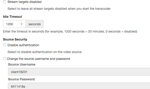 Wowza Streaming Cloud Idle Timeout