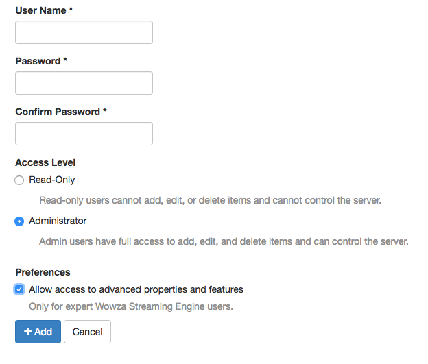 Enable advanced-level features in Wowza Streaming Engine