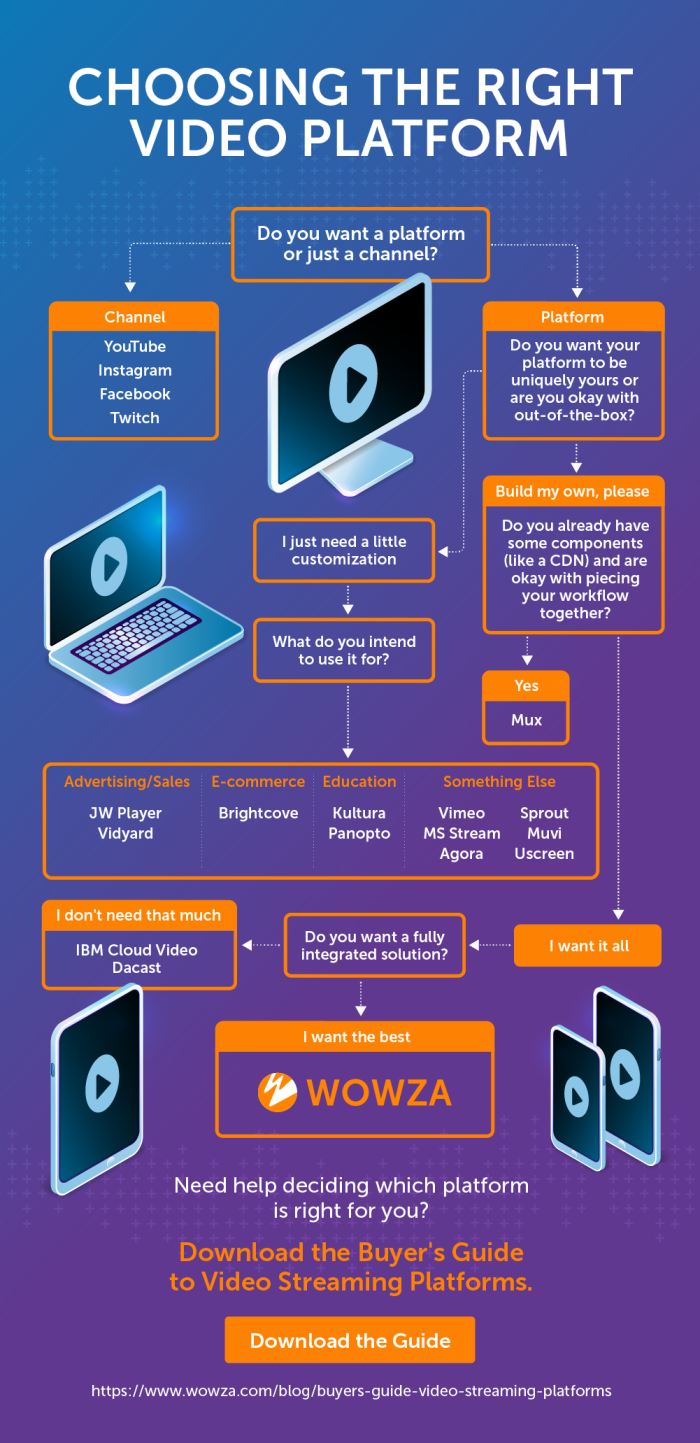 Choosing the right video platform decision tree