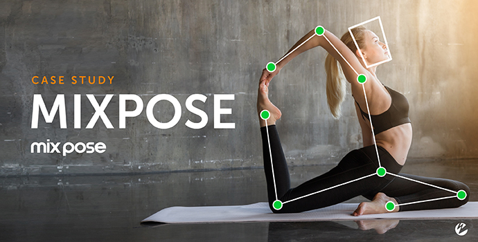 Woman in yoga pose with AI pose tracking