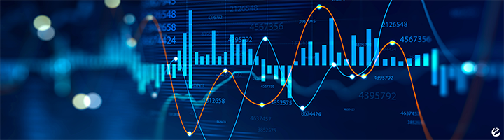 Line and bar graphs displaying data to track video streaming health metrics.