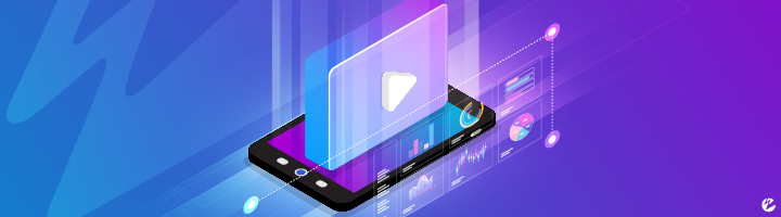 An image of a play icon on a mobile phone with the Wowza logo in the background.