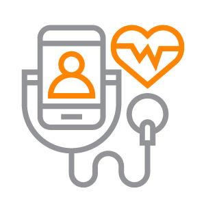 An icon depicting a smart medical device.