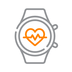 An icon depicting a wearable smart watch.