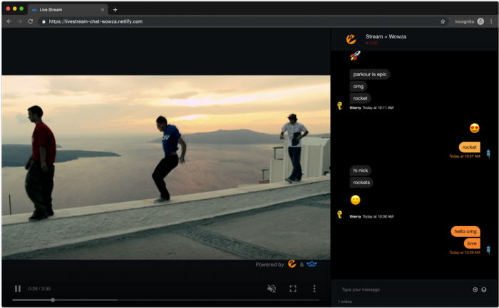 Sample Live Stream Chat