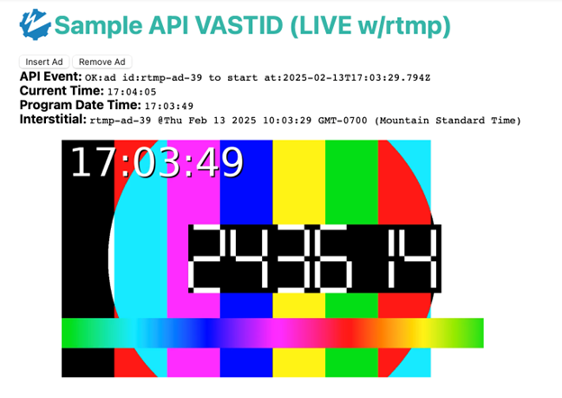 Screenshot API VASTID After Ad Insertion