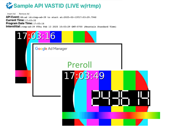 Screenshot API VASTID After Ad Insertion multiple screens