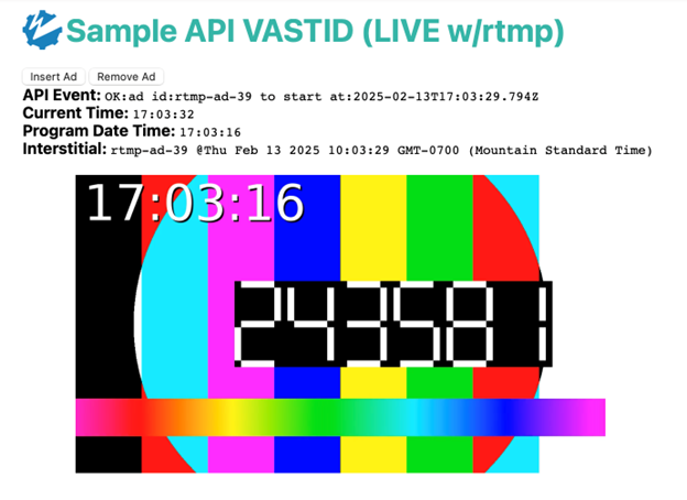 Screenshot API VASTID Before Ad Insertion